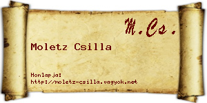 Moletz Csilla névjegykártya